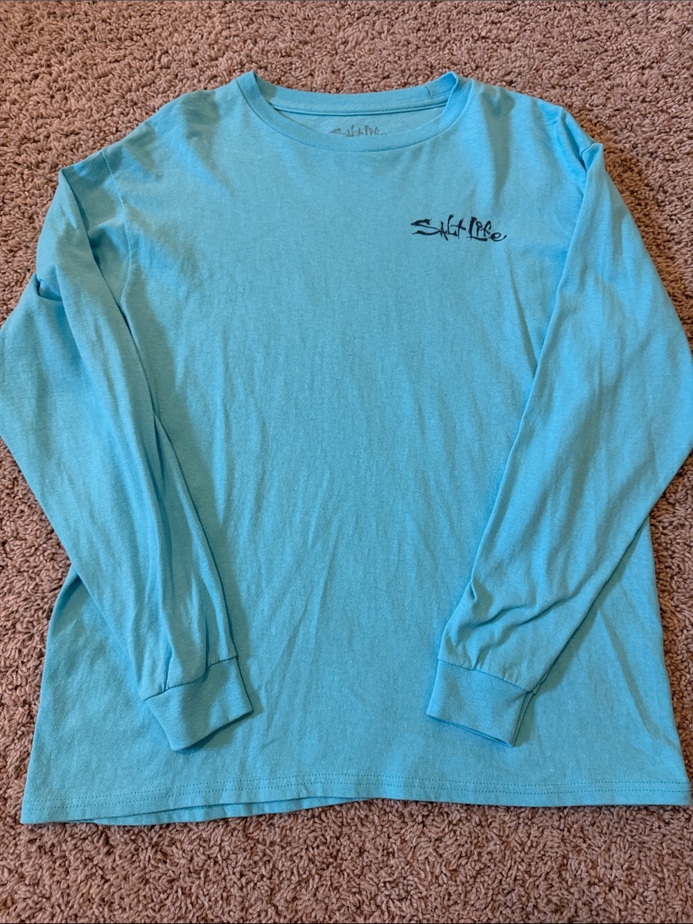 Salt Life Kids Long Sleeve Tee - Aqua Blue